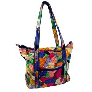 Vera Bradley Duffle Bag Pop Art Pattern Multicolor Quilted Tote Travel
